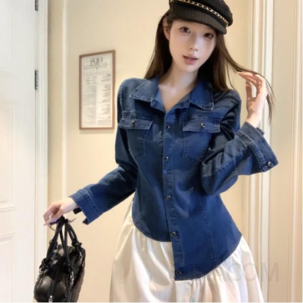 데님 미니원피스 봄 가을 여성 캐주얼 멜빵 스타일 편안하고 독특한 디자인 기질룩 데일리 착용감 좋은 외출용 청원피스 - 상세 이미지 2