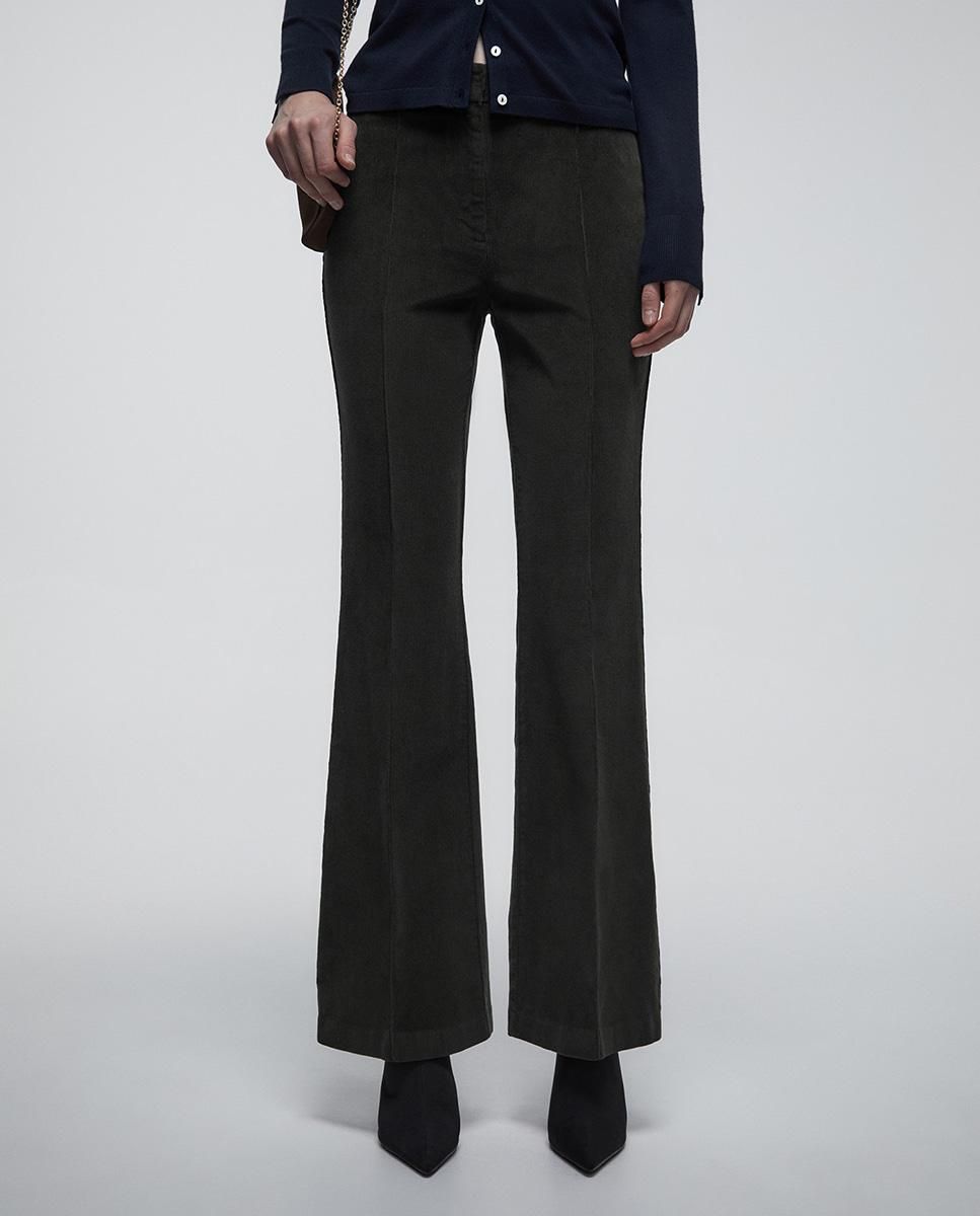 스페라 코튼 마이크로 코듀로이 플레어 팬츠 58305106872 VERDE OSCURO - 상품 이미지