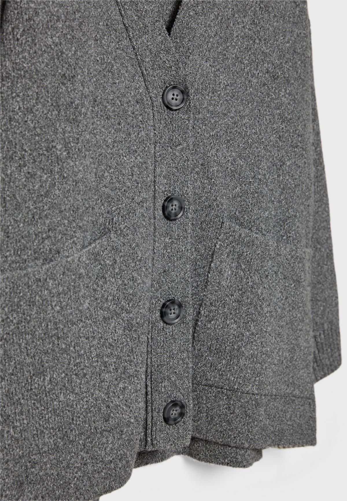 스트라디바리우스 레귤러핏 브이넥 버튼 니트 가디건 5024/415 DARK GREY - 상세 이미지 2
