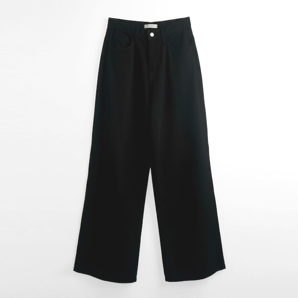 소프트울 코튼 와이드 팬츠 (BLACK, 3 SIZE) - 메인 이미지