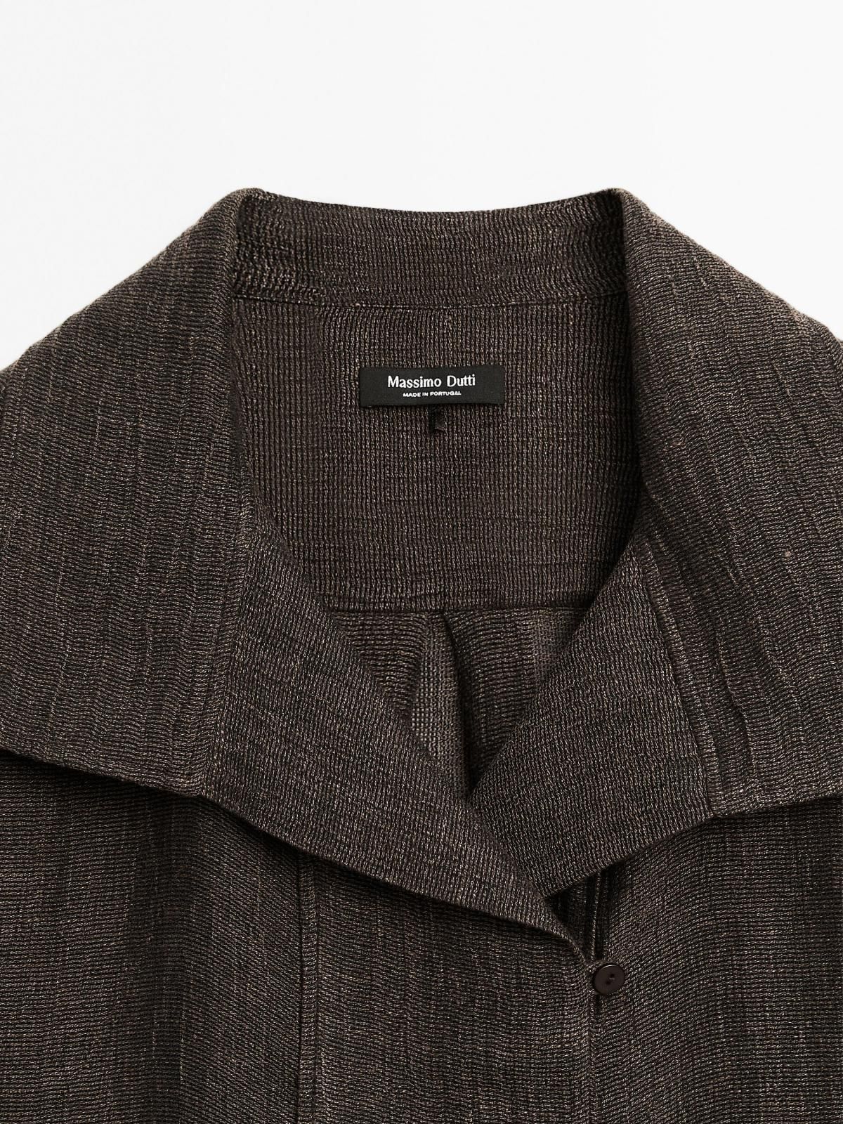 마시모두띠 린넨 시스루 텍스처 블라우스 5131/731 BROWN - 상세 이미지 4
