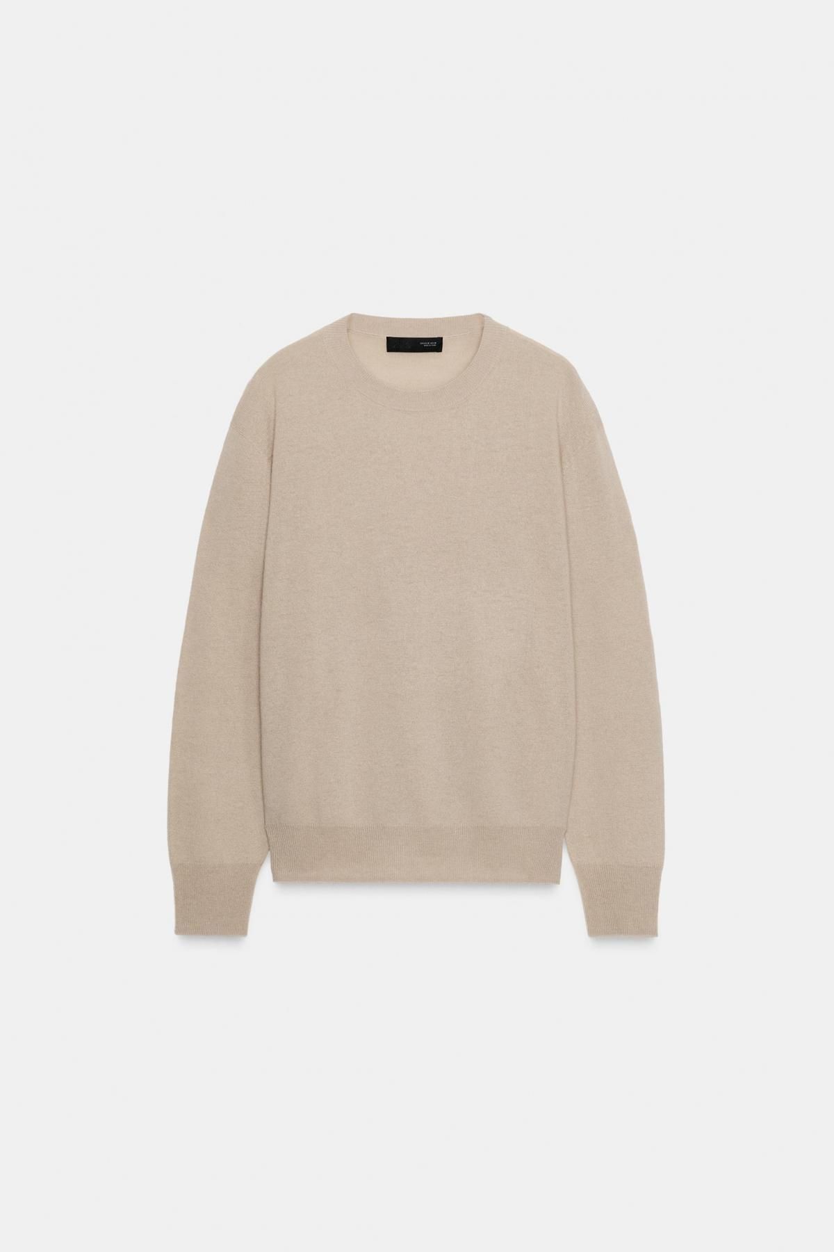 자라 엑스트라 소프트 울 라운드넥 긴팔 베이지 니트 스웨터 9598/104 BEIGE - 상품 이미지