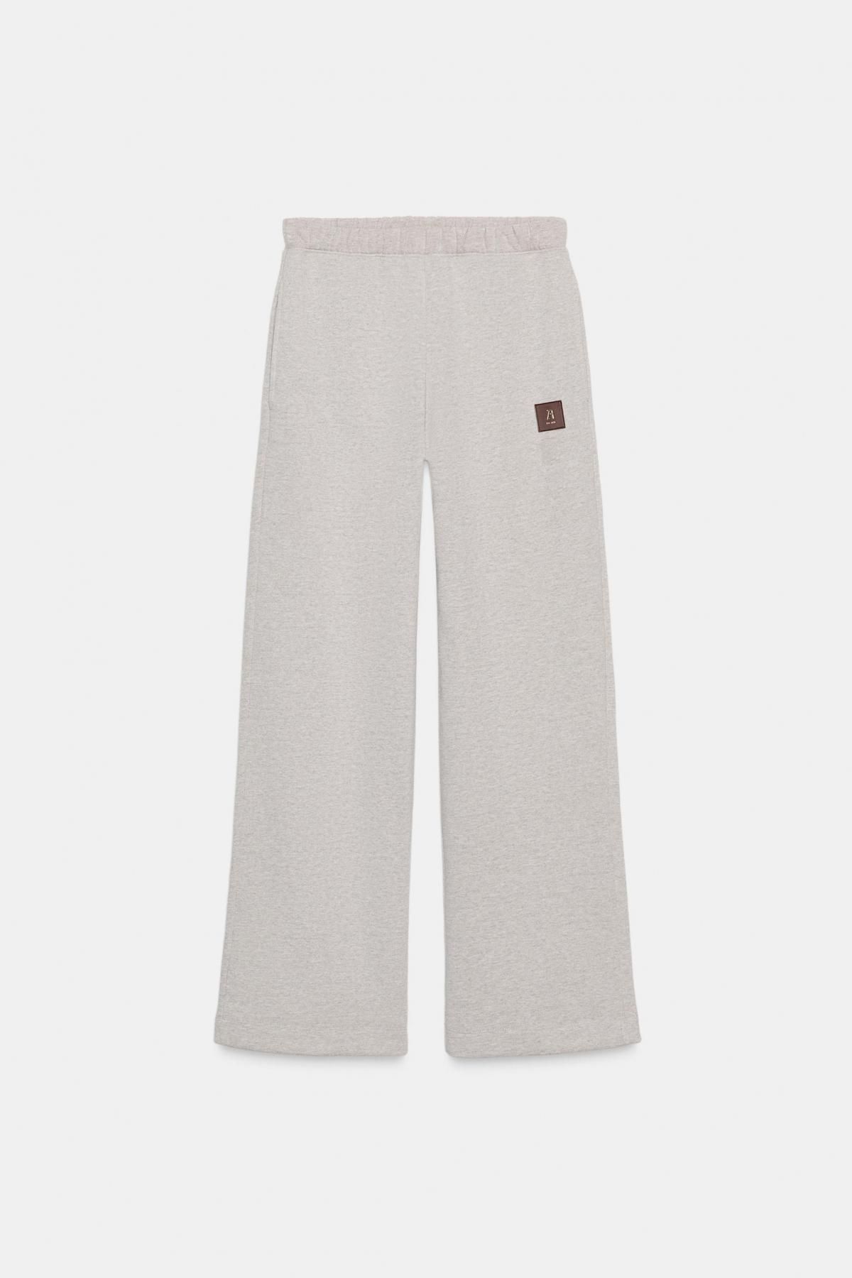 자라 오트밀 라벨 와이드핏 플러시 팬츠 5644/905 BEIGE - 상세 이미지 3
