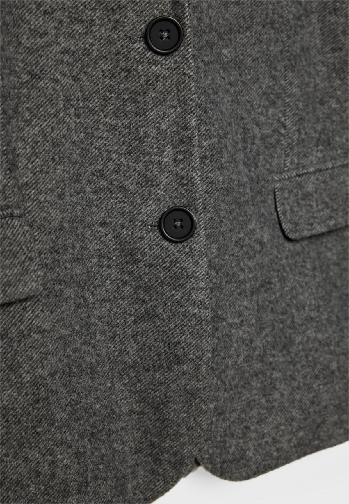 스트라디바리우스 오버사이즈 헤링본 테일러드 재킷 8503/752 GREY - 상세 이미지 3