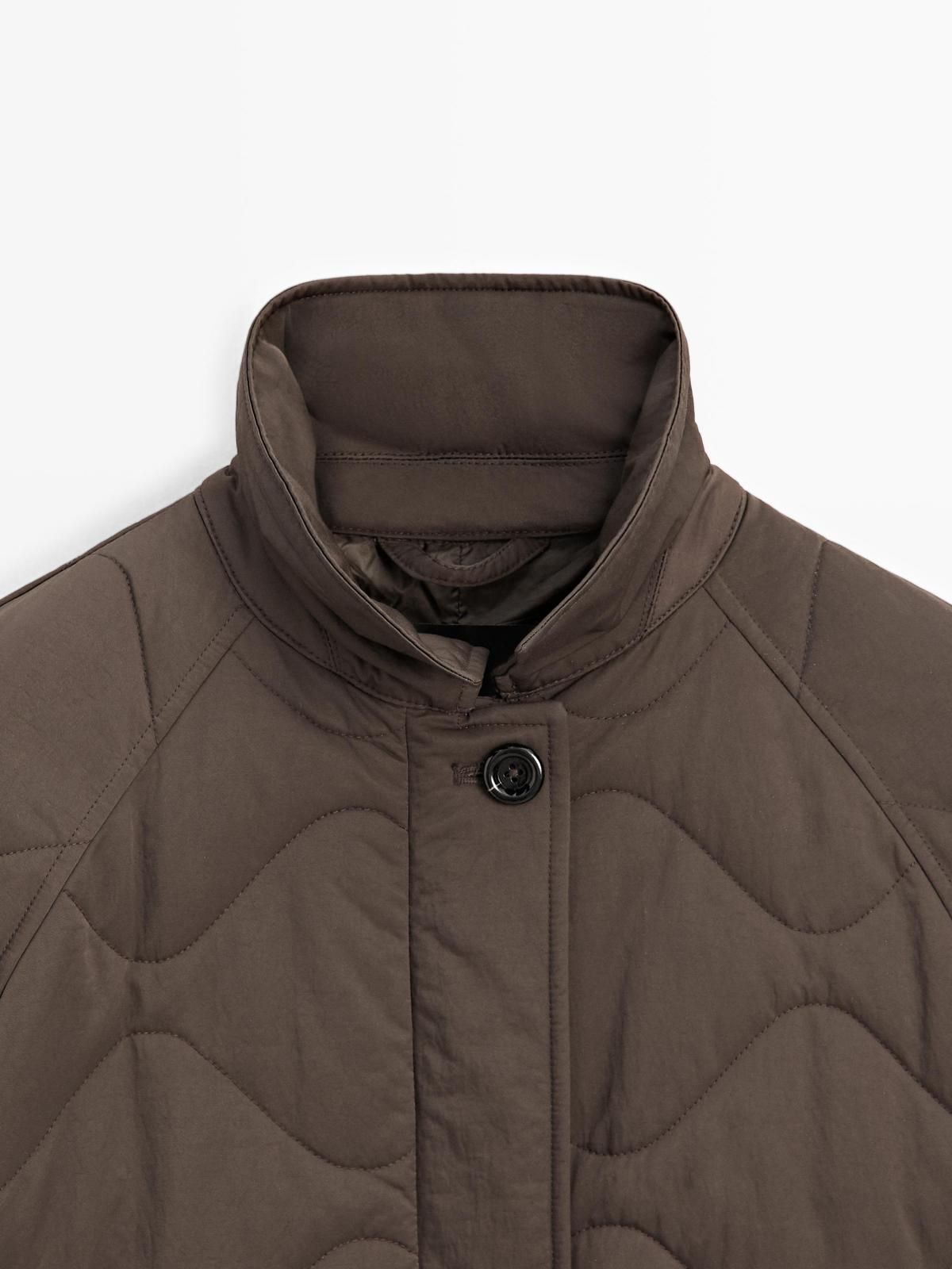 마시모두띠 테크니컬 발수 롱 퀼팅 패딩 재킷 6710/800 DARK KHAKI - 상세 이미지 5