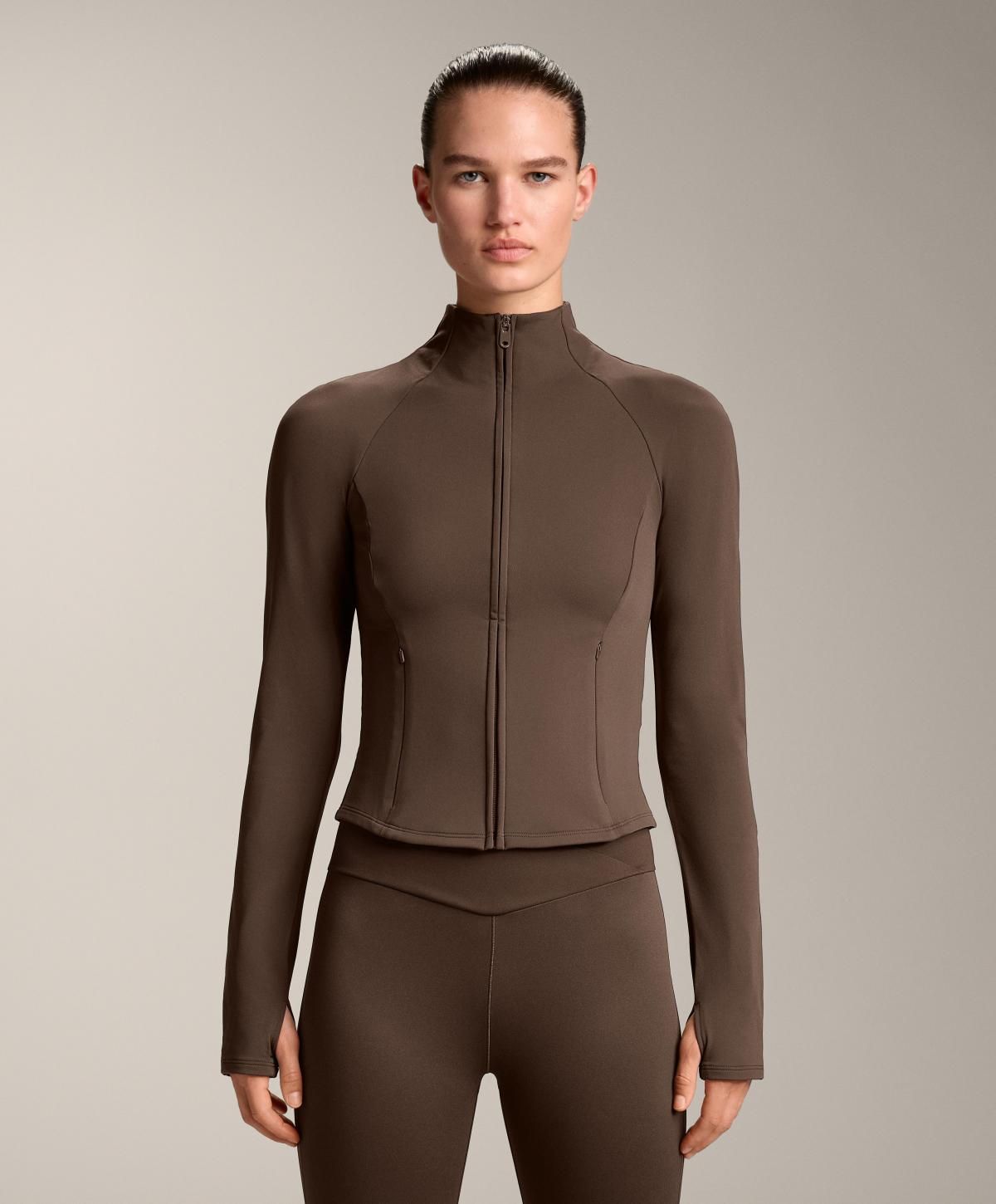 오이쇼 테크니컬 소프트터치 브라운 집업 재킷 2359/332 DARKREDDISH-BROWN - 상세 이미지 2