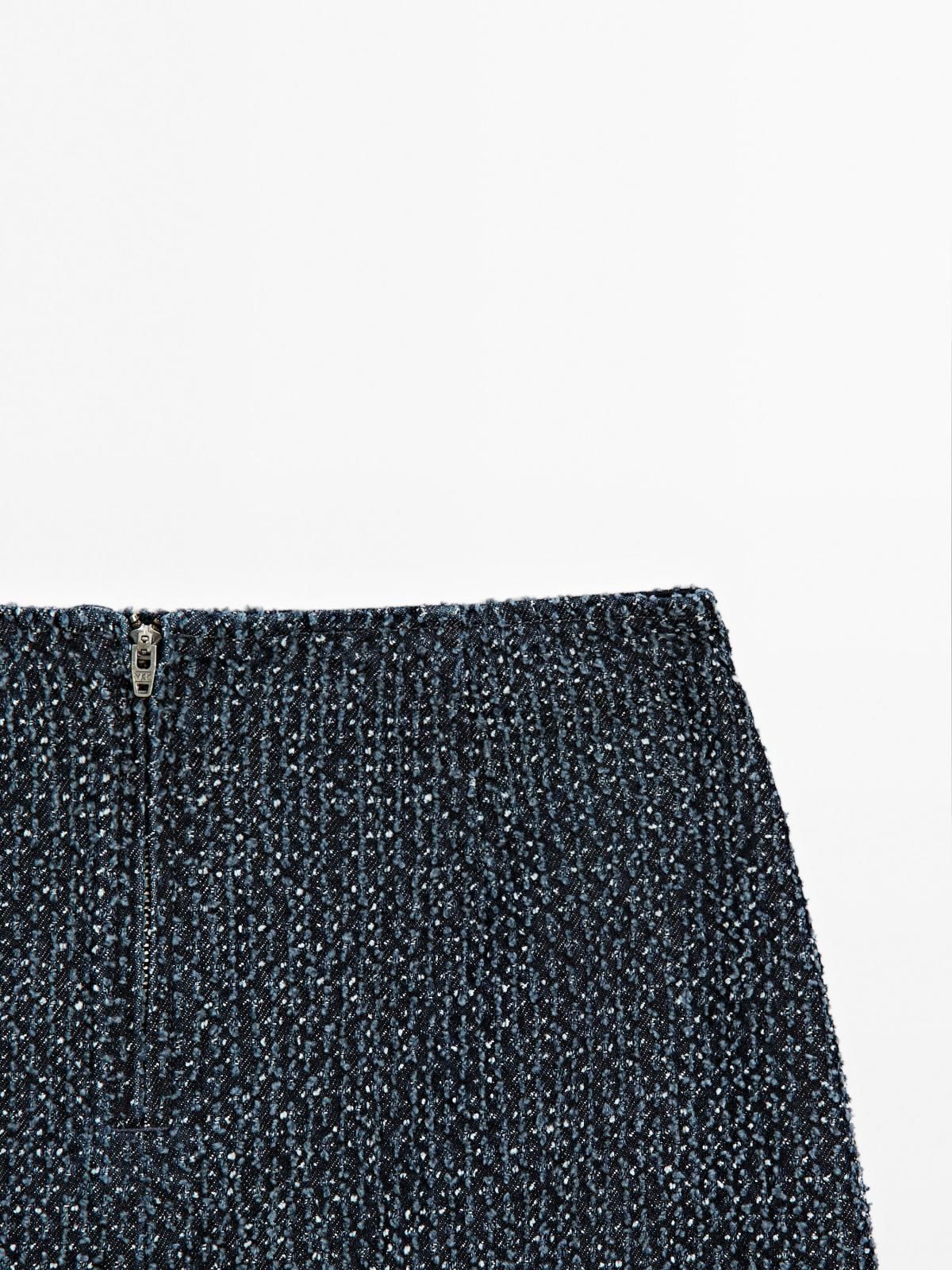 마시모두띠 테크니컬 텍스처 데님 미니 스커트 5263/663 MEDIUM BLUE - 상세 이미지 5