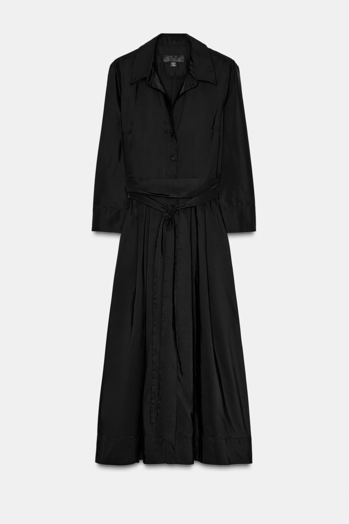 자라 클래식 블랙 미디 셔츠 원피스 8852/065 BLACK - 메인 이미지