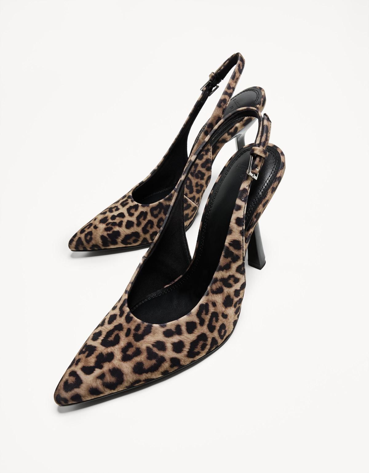 버쉬카 애니멀 프린트 슬링백 키튼 힐 슈즈 1301/664 ANIMAL PRINT - 상세 이미지 3