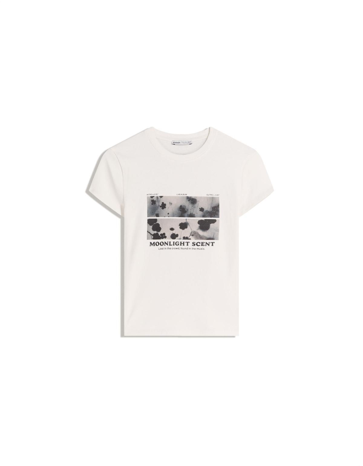 버쉬카 프린트 베이직 반팔 티셔츠 7622/152 OFF WHITE - 상세 이미지 3