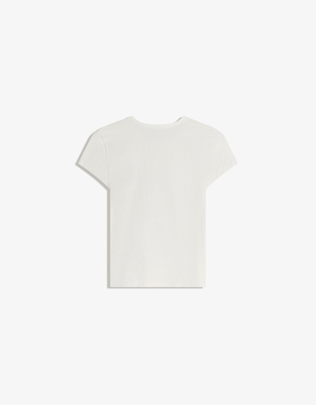 버쉬카 플라워 프린트 반팔 티셔츠 7655/167 OFF WHITE - 상세 이미지 2