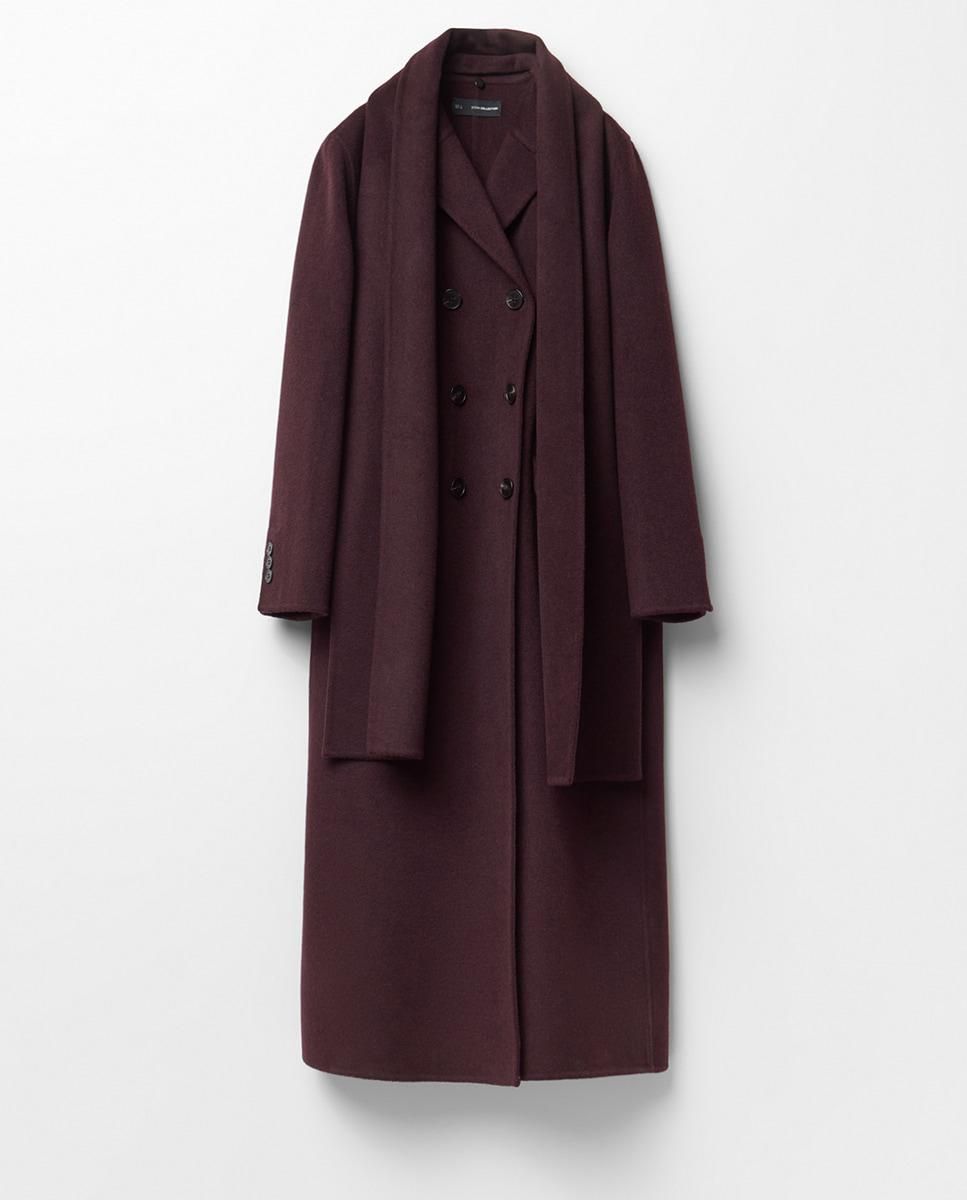 스페라 핸드메이드 더블버튼 테일러드 머플러 롱코트 56230202733 MORADO - 메인 이미지