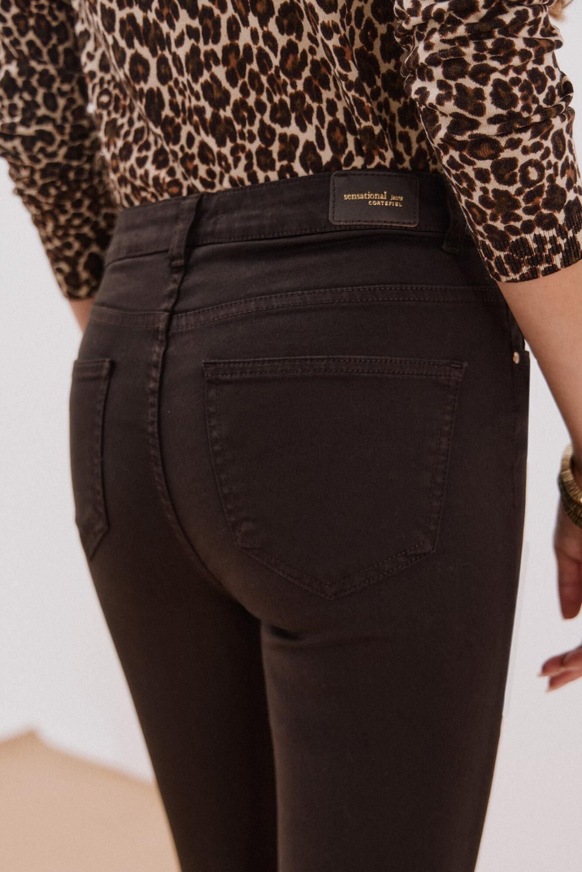 꼬르떼피엘 슬림핏 데님 스키니 팬츠 8122823 MARRON OSCURO 이미지 6