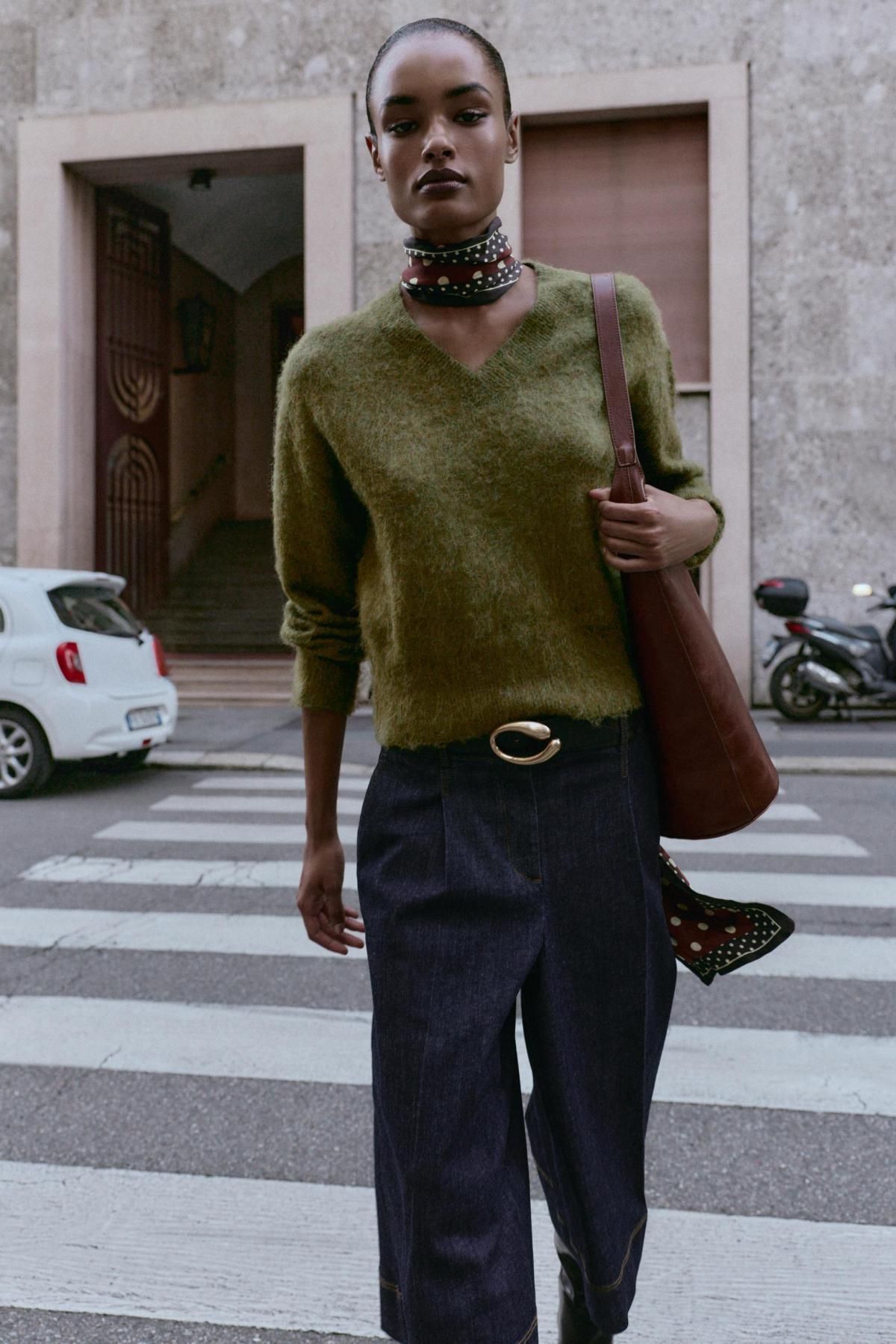 자라 하이웨이스트 테크니컬 데님 버뮤다 팬츠 9025/576 BLUE - 상세 이미지 3