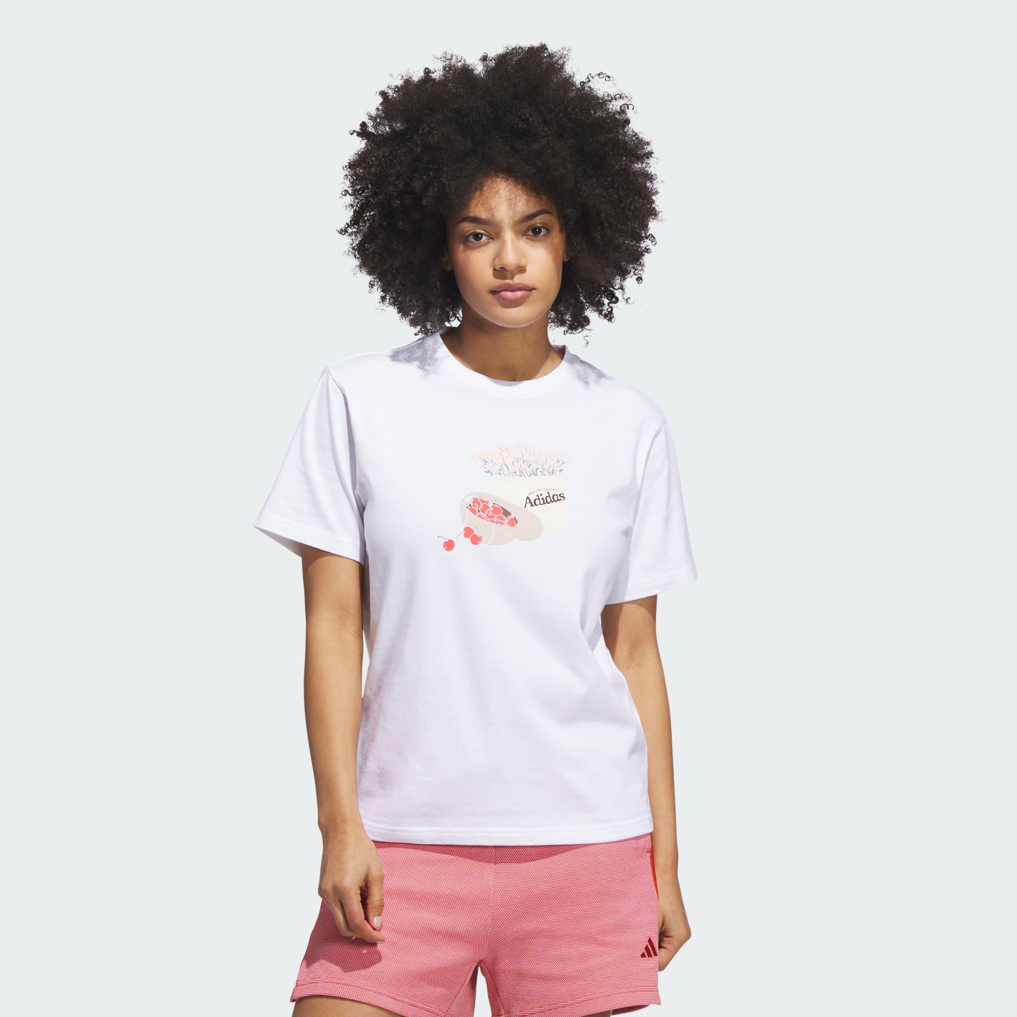 Adidas women Farmers Market Graphic Tee White, S - 상세 이미지 2