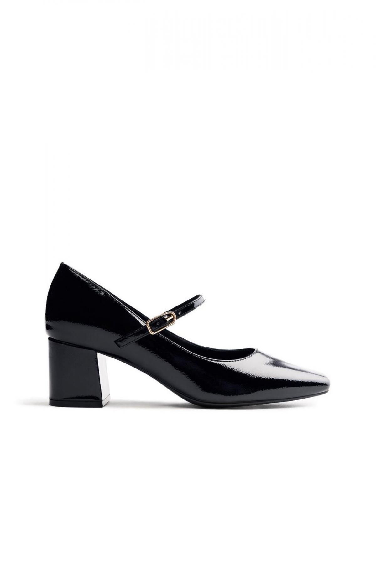 지오스에포 에나멜 메리제인 스퀘어토 힐 펌프스 9961116 NEGRO