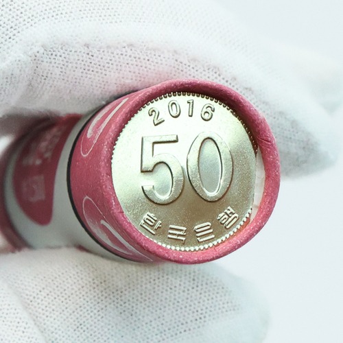 2016한국은행 50주 롤주화 2016년 보관 케이스 포함년 50원 롤주화 - 상품 이미지