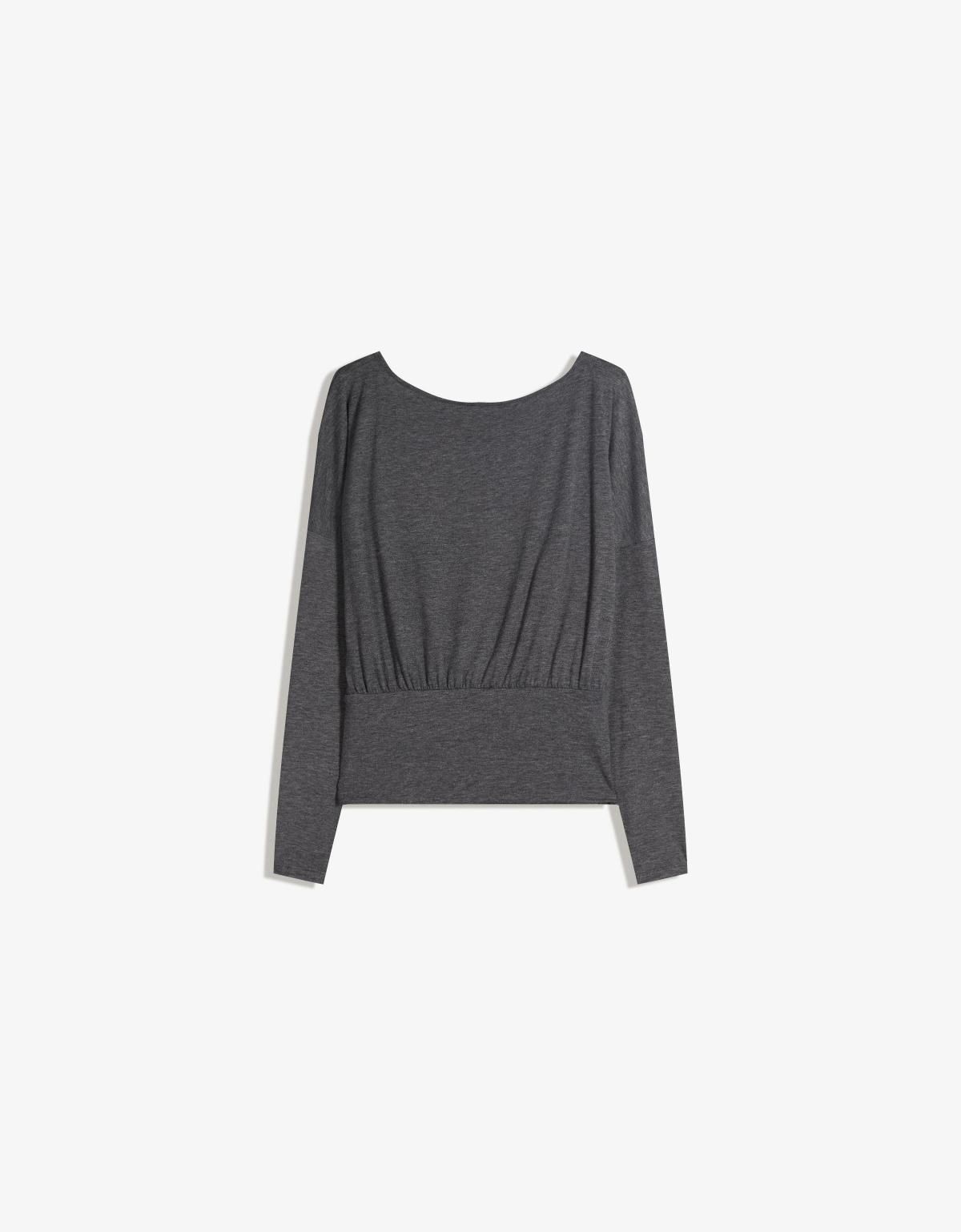 버쉬카 스트라이프 슬림핏 긴팔 티셔츠 7634/187 GREY - 상세 이미지 5