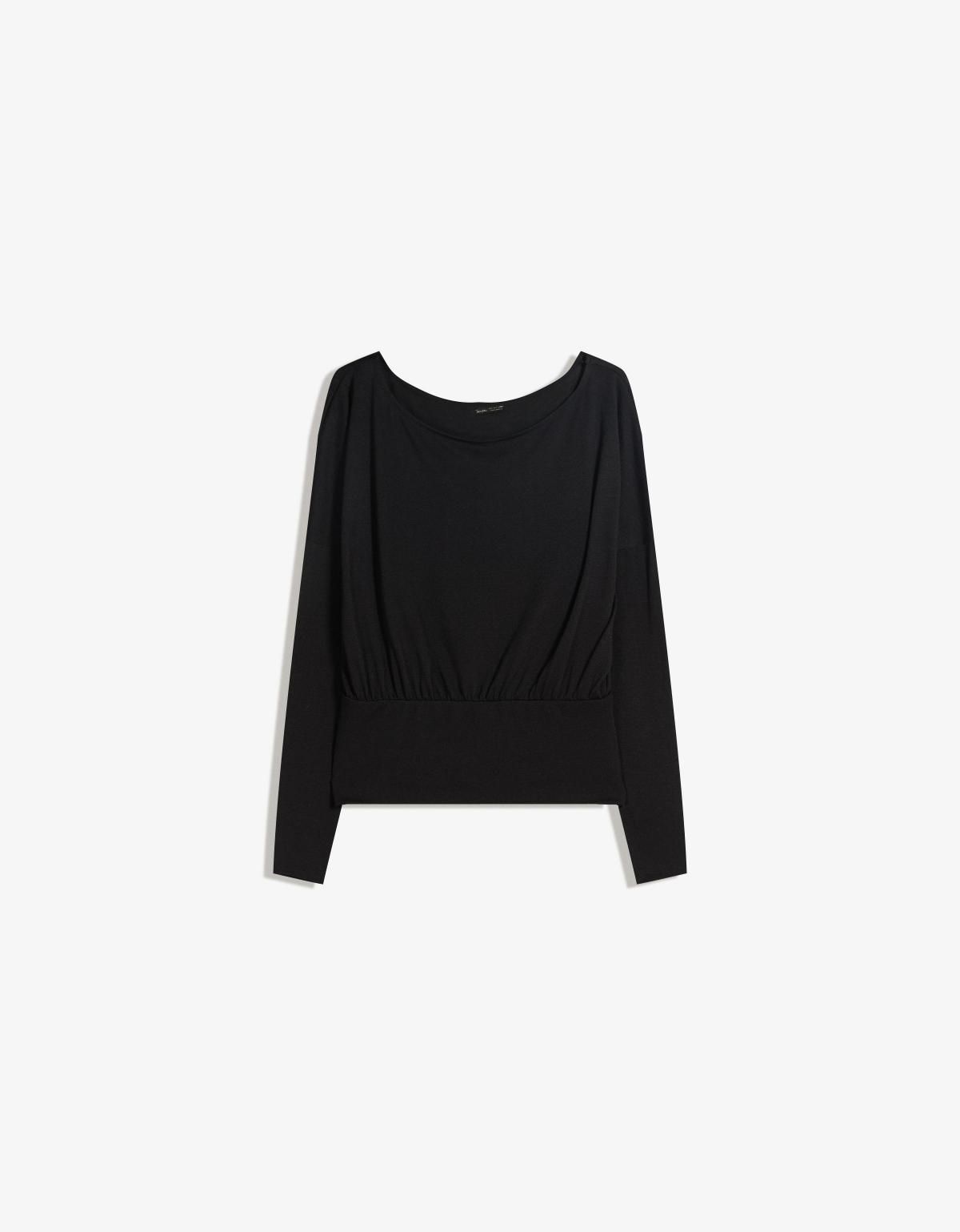 버쉬카 스트라이프 슬림핏 긴팔 티셔츠 7634/187 BLACK 이미지 7