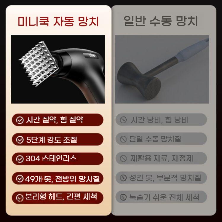 전기 연육기 고기 두드리는 기계 스테이크 텐더라이저 주방용품 bying24 - 상세 이미지 3