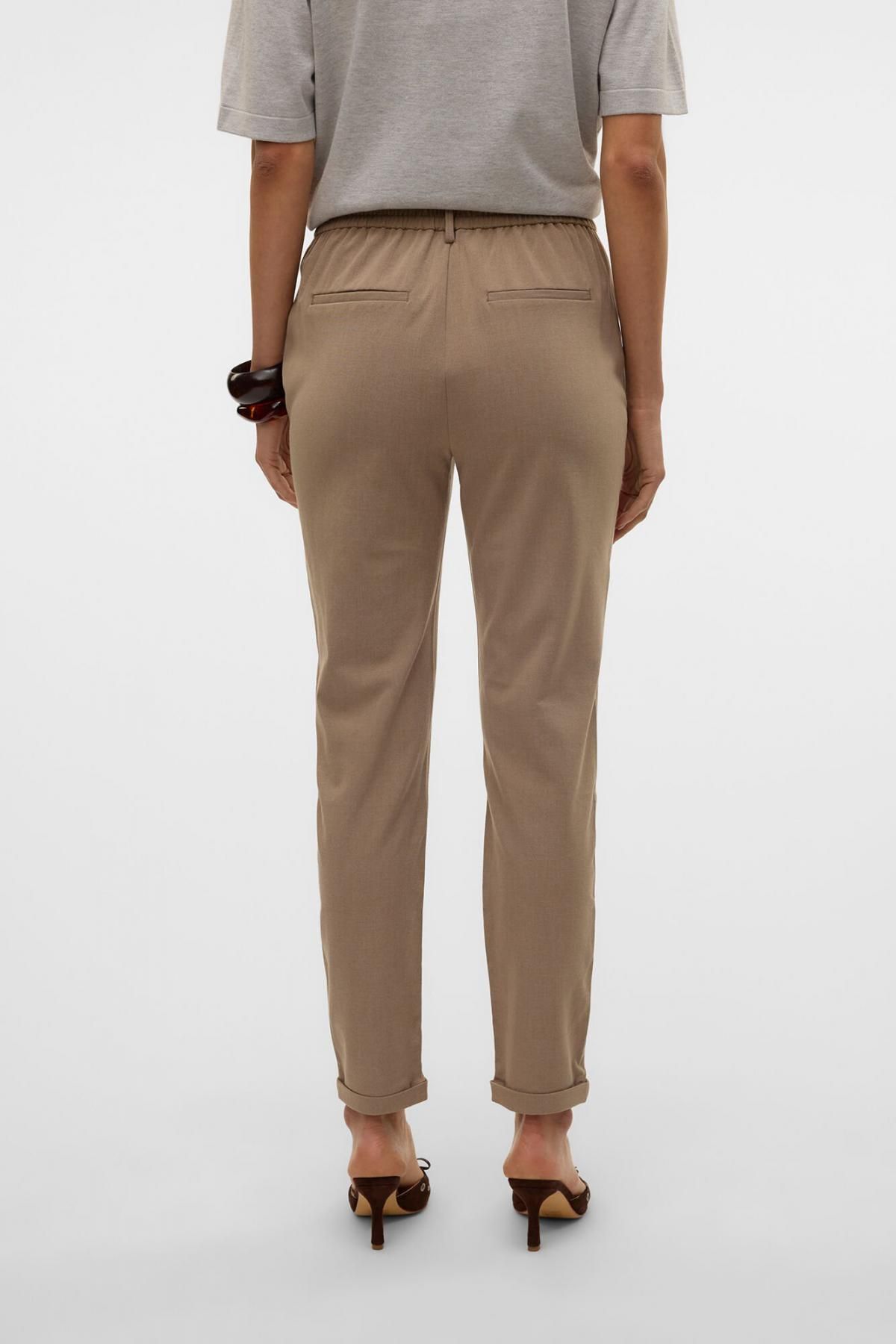 베로모다 슬림핏 테크니컬 밴딩 슬랙스 팬츠 6398237 MARRON - 상세 이미지 5