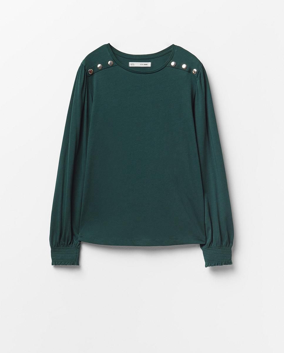 스페라 베이직 버튼 숄더 긴팔 티셔츠 58360105801 VERDE OSCURO - 상품 이미지