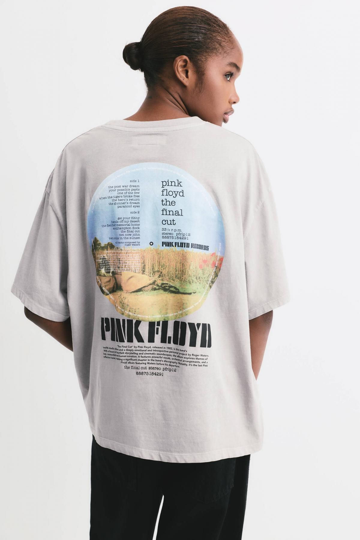 풀앤베어 핑크 플로이드 빈티지 오버핏 반팔 티셔츠 7150/389 FADED BLACK - 상세 이미지 4