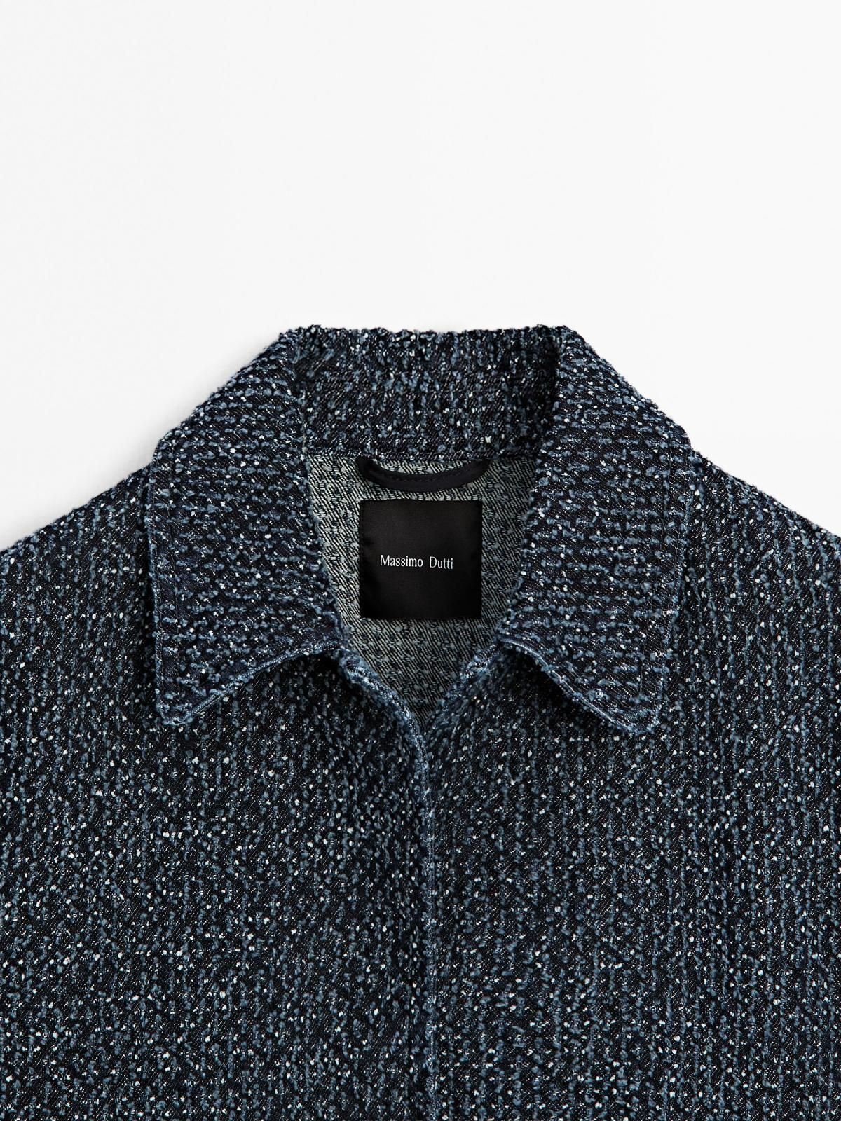마시모두띠 트렌디 텍스처 크롭 데님 자켓 6763/663 MEDIUM BLUE - 상세 이미지 5