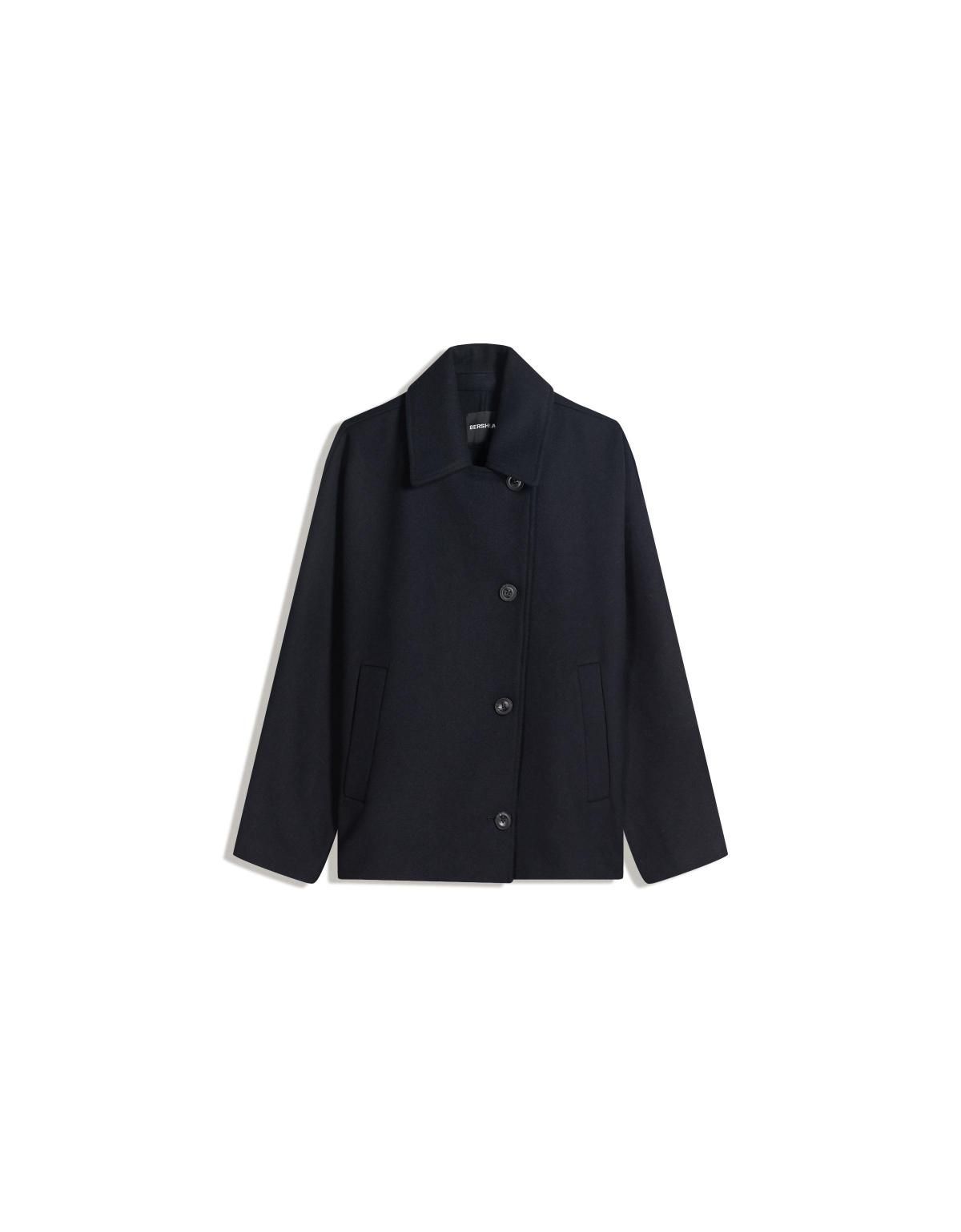 버쉬카 펠트 텍스처 배트윙 슬리브 숏 재킷 6642/759 NAVY - 상세 이미지 3