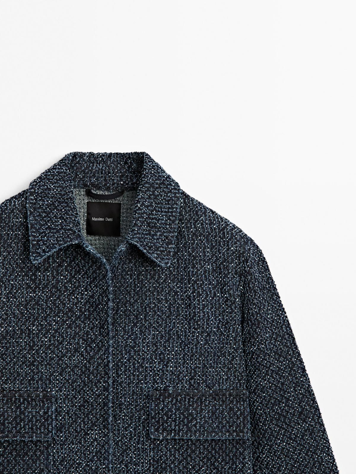 마시모두띠 트렌디 텍스처 크롭 데님 자켓 6763/663 MEDIUM BLUE - 상세 이미지 3