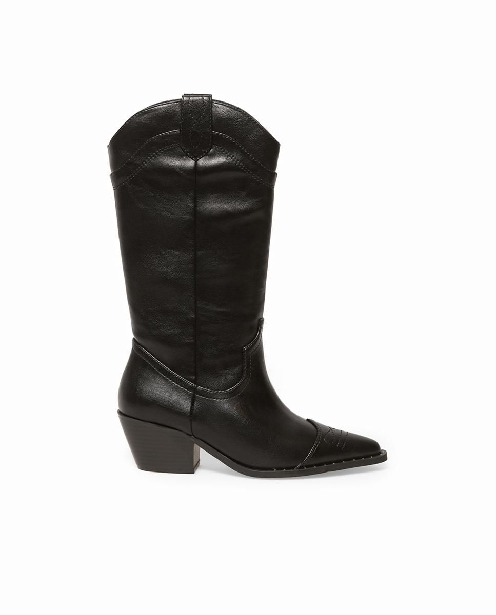 스페라 웨스턴 디테일 블랙 카우보이 부츠 58765000466 NEGRO - 메인 이미지