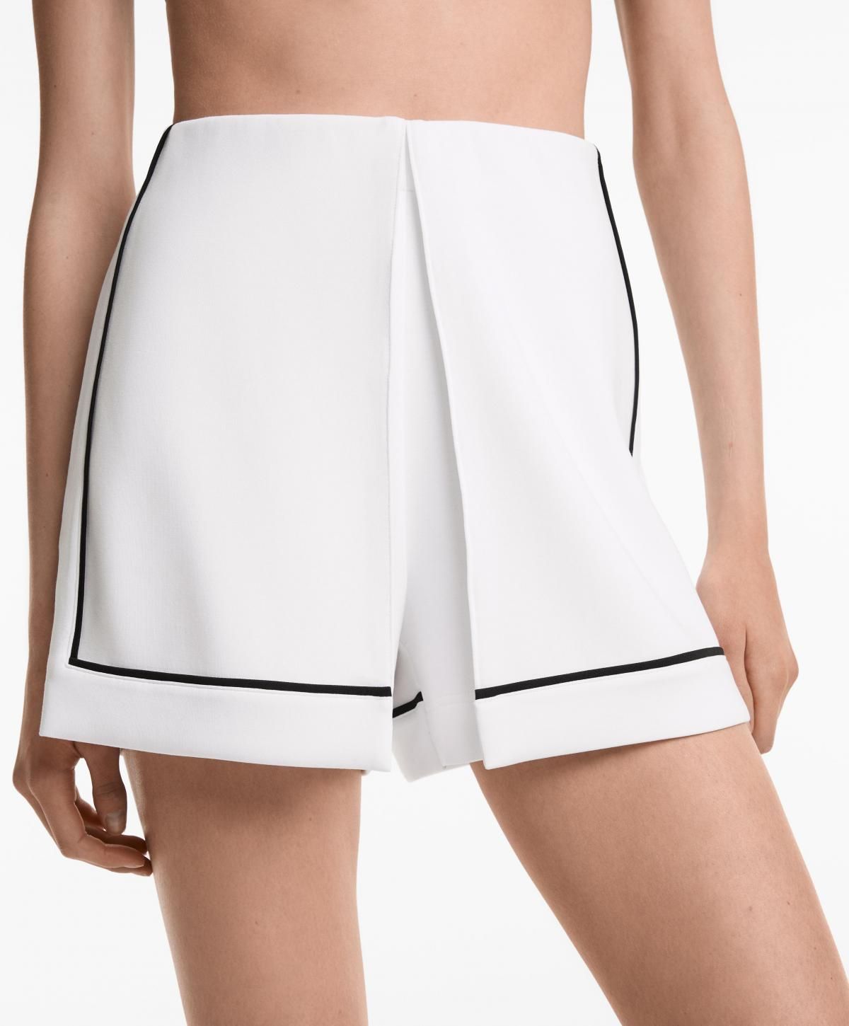 오이쇼 소프트터치 모달 파이핑 밴딩 미니 팬츠 1934/791 PALEECRU - 상세 이미지 5