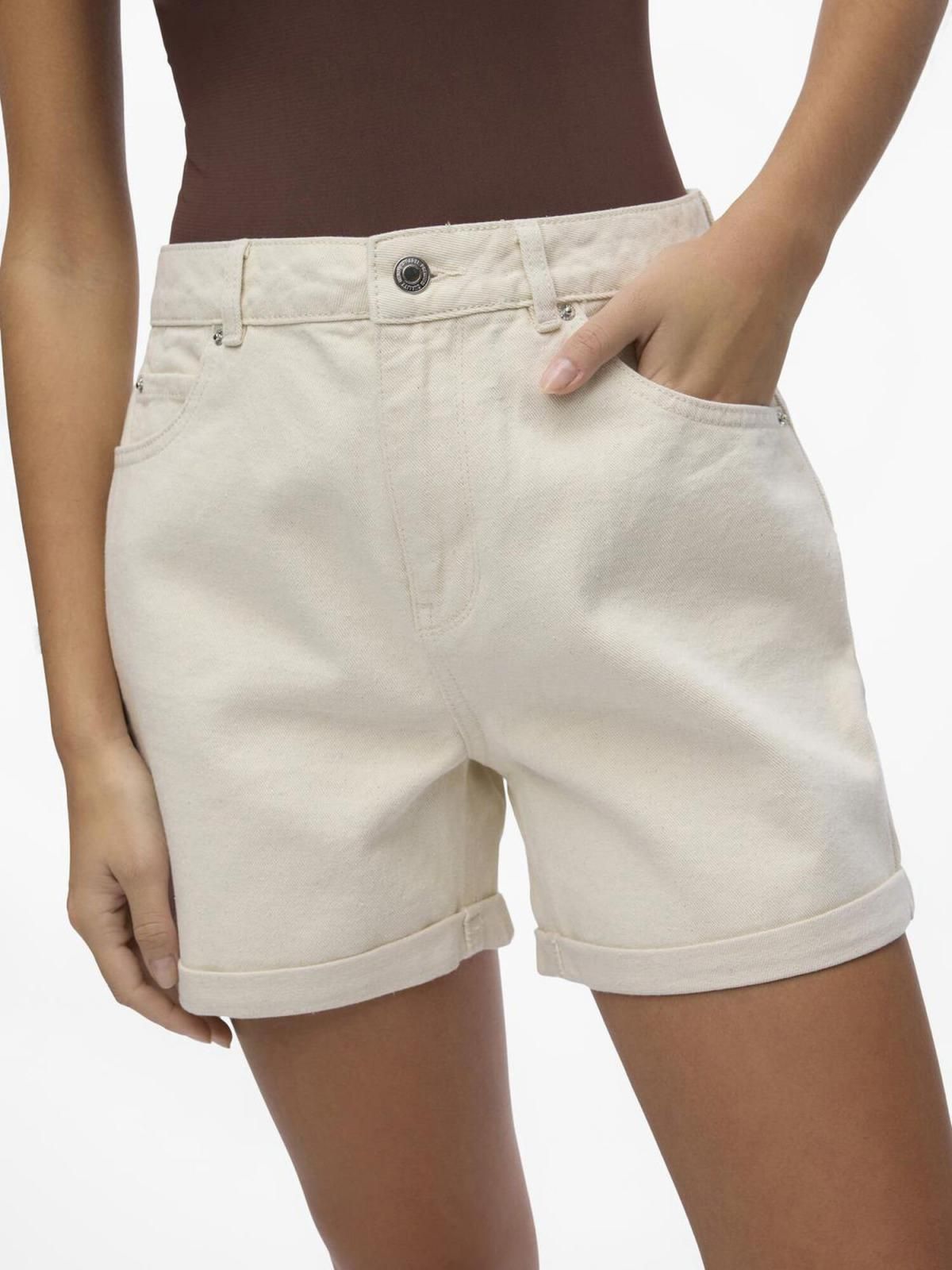 베로모다 하이웨이스트 오가닉 데님 숏팬츠 5010012 MARRON - 상세 이미지 4