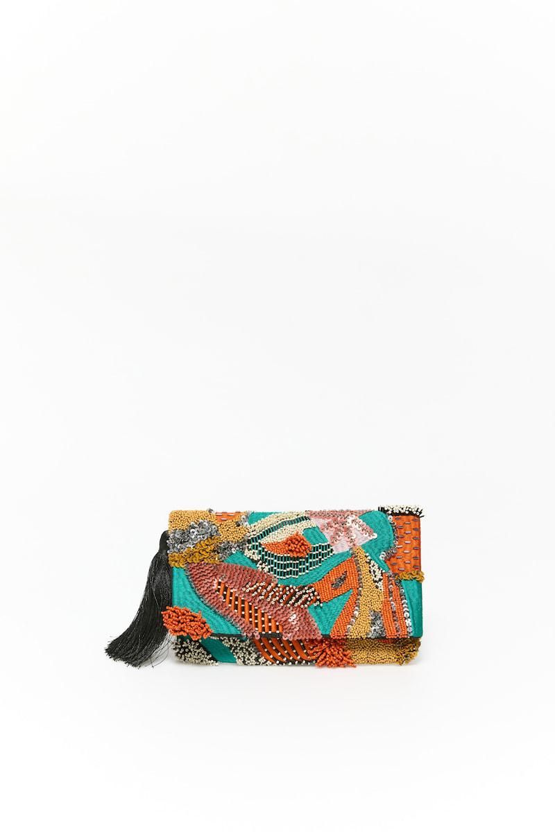 스페라 멀티컬러 비즈 체인 스트랩 파티 클러치백 59010008445 MULTICOLOR - 상품 이미지