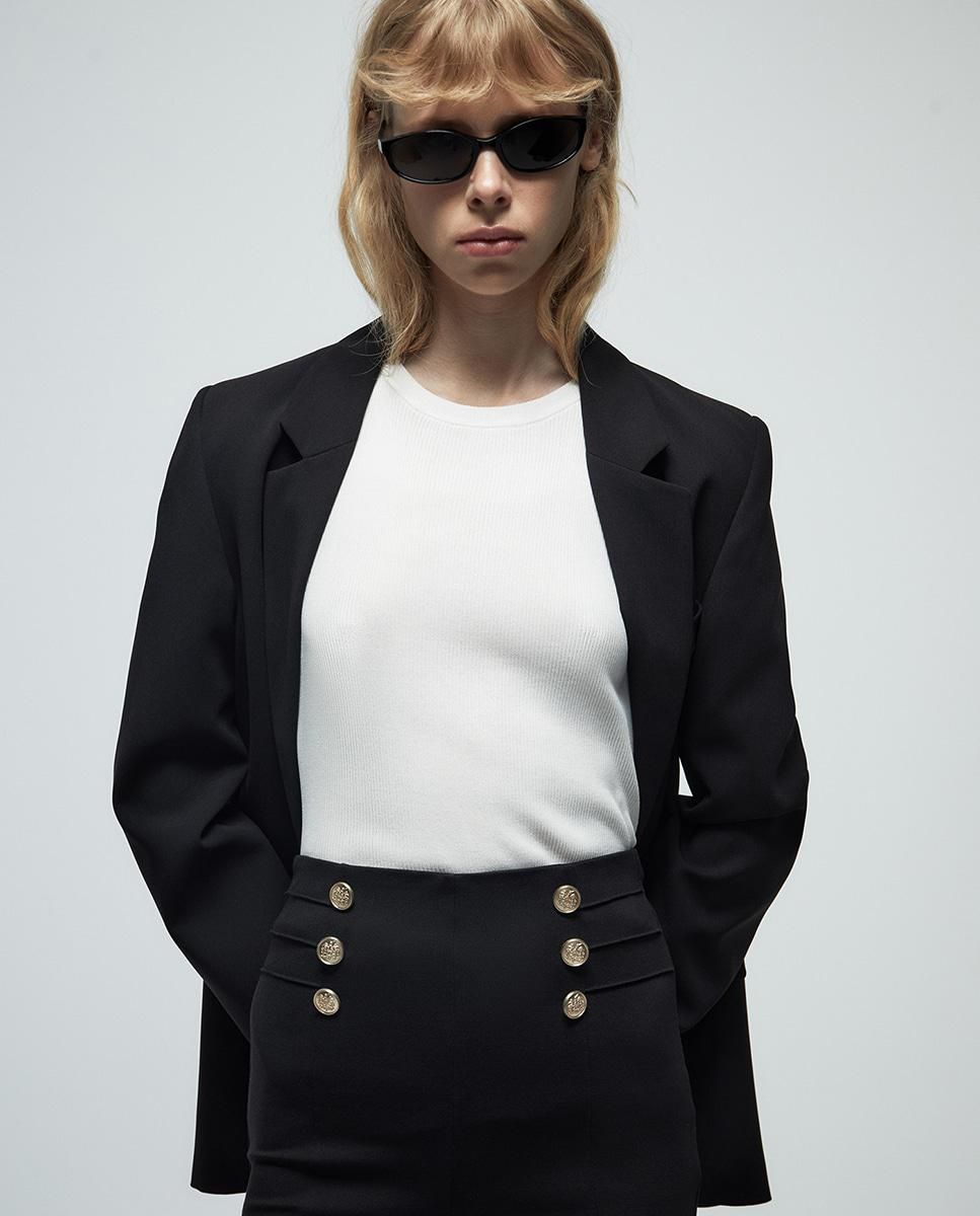 스페라 하이웨이스트 버튼 부츠컷 레깅스 팬츠 58405402437 NEGRO - 상세 이미지 3