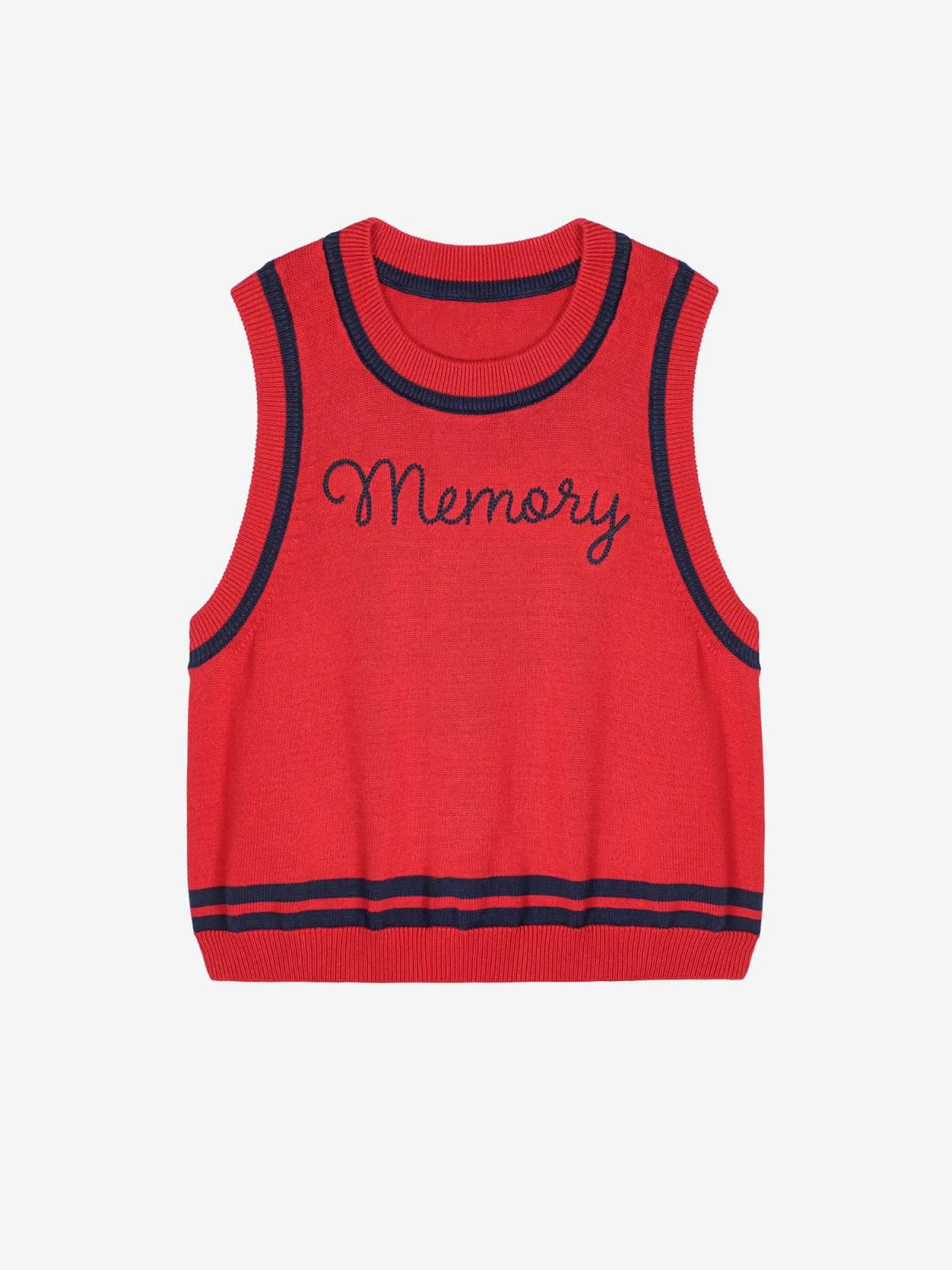 보보쇼즈 오가닉 레드 캐주얼 니트 베스트 B225BD005 ONE COLOR - 상품 이미지