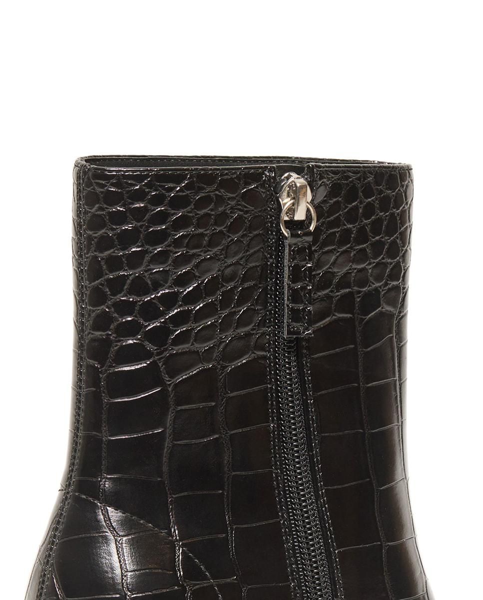 스페라 크로커 엠보 블랙 스틸레토 앵클부츠 58760004331 NEGRO - 상세 이미지 4