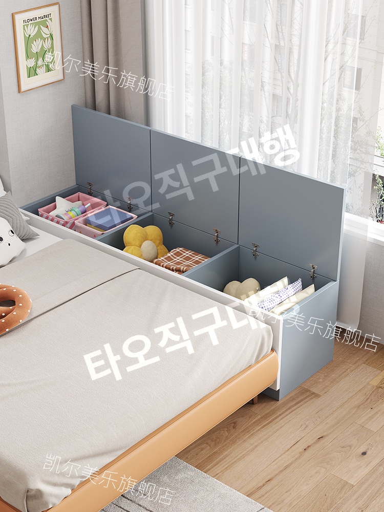 낮은이불장 장농 옷장 장롱 수납 키작은 안방 미니 원룸 안방장 보관함 침실 원목 - 상세 이미지 2