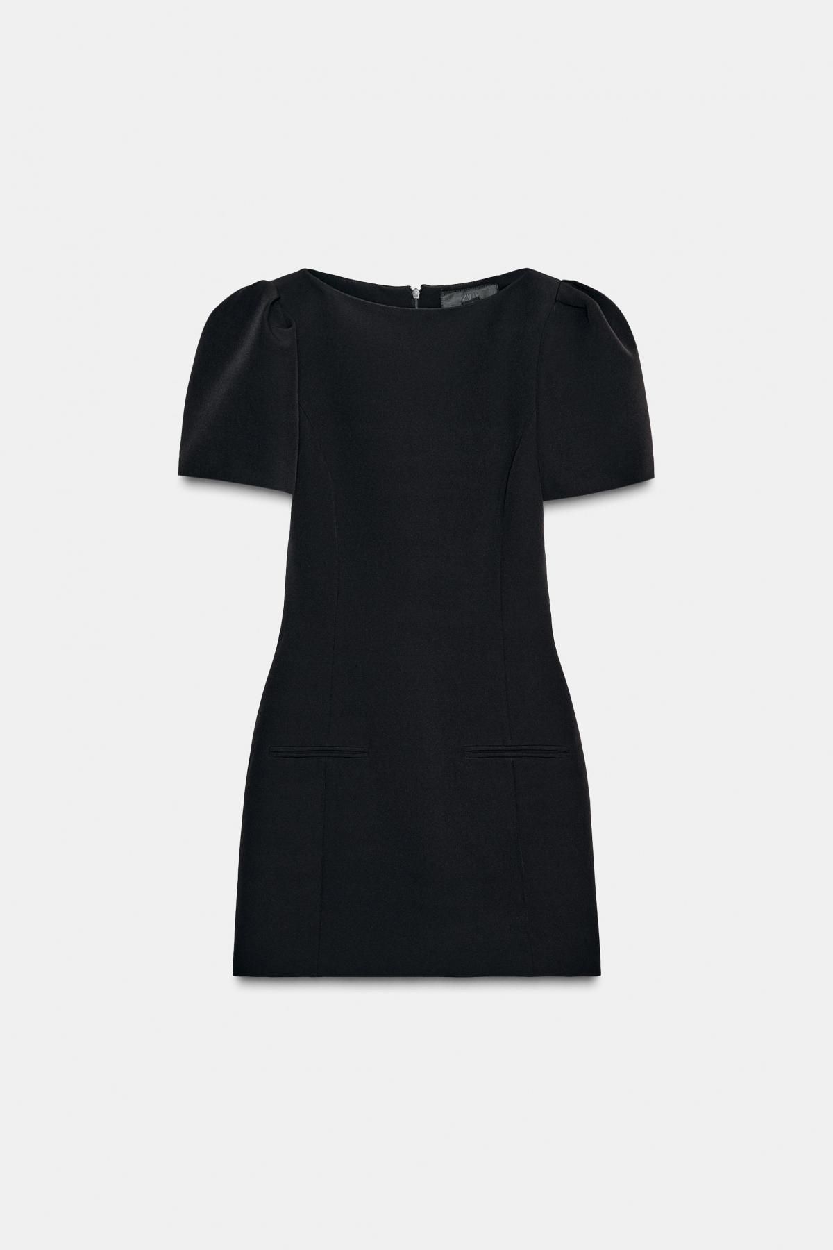 자라 포켓 플리츠 미니 원피스 9747/777 BLACK - 상품 이미지