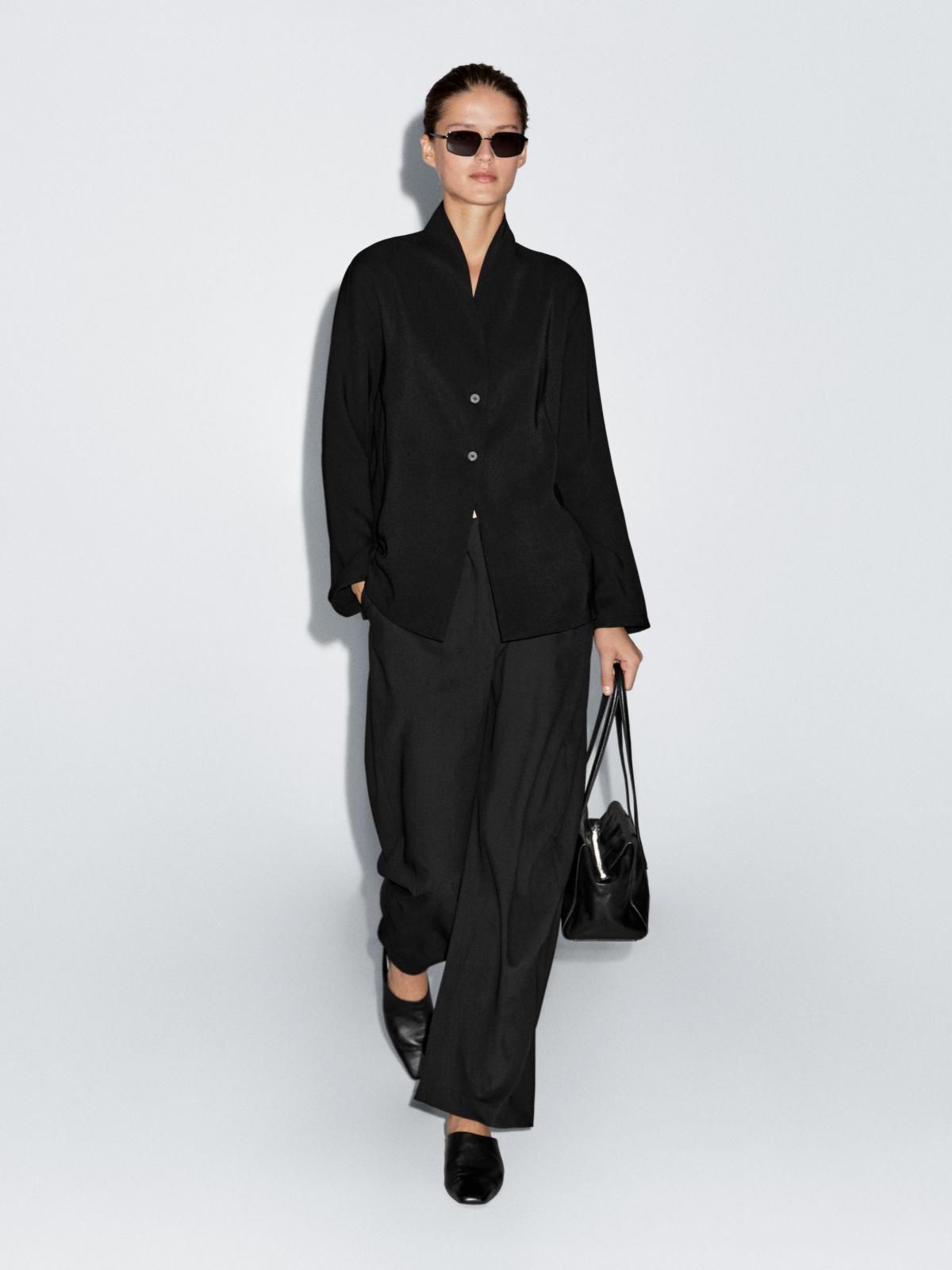 마시모두띠 미니멀 브이넥 테일러드 재킷 5172/972 BLACK - 상세 이미지 2