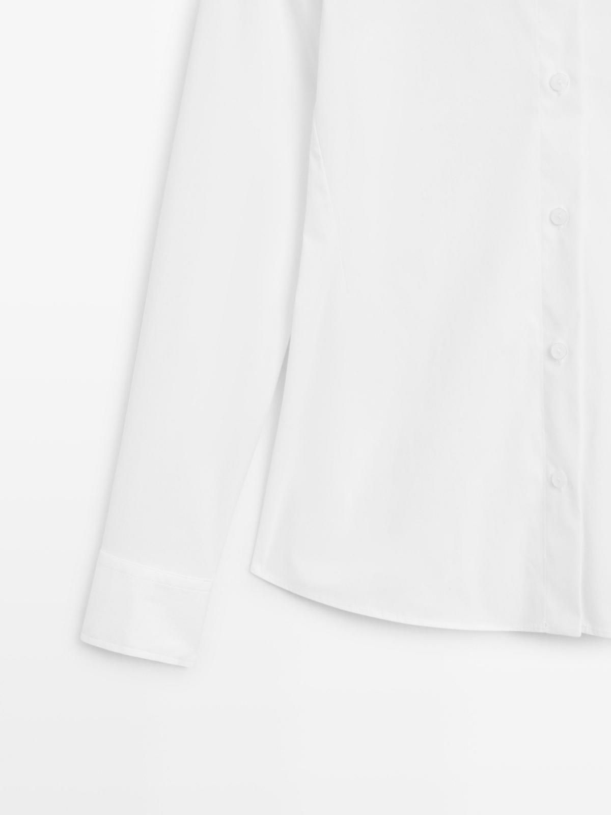 마시모두띠 클래식 슬림핏 코튼블렌드 스트레치 긴팔 셔츠 5151/820 WHITE - 상세 이미지 4