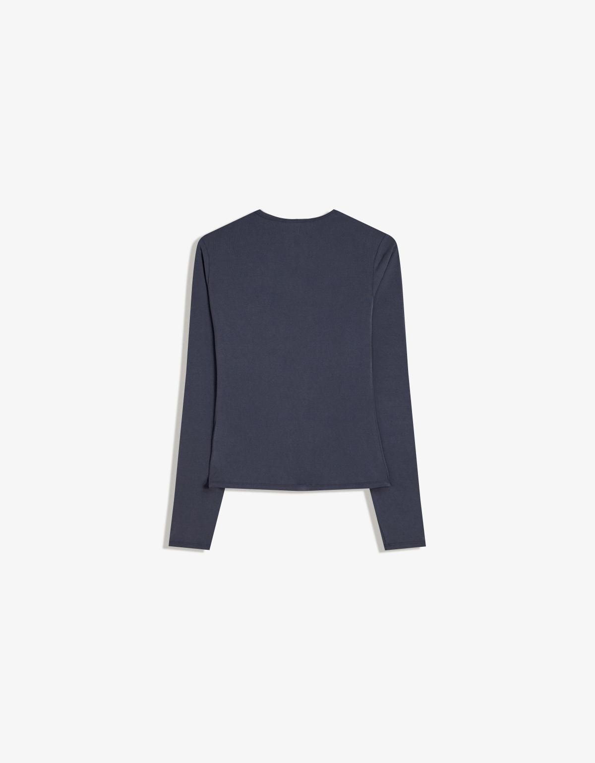 버쉬카 베이직 라운드넥 긴팔 티셔츠 7600/662 NAVY - 상세 이미지 3