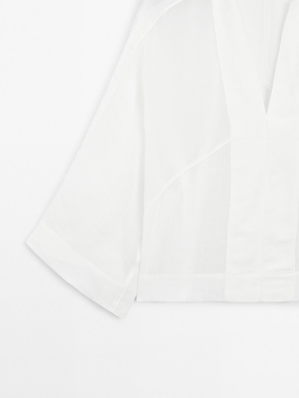마시모두띠 린넨 블렌드 루즈핏 시스루 블라우스 5145/745 OFF WHITE - 상세 이미지 4