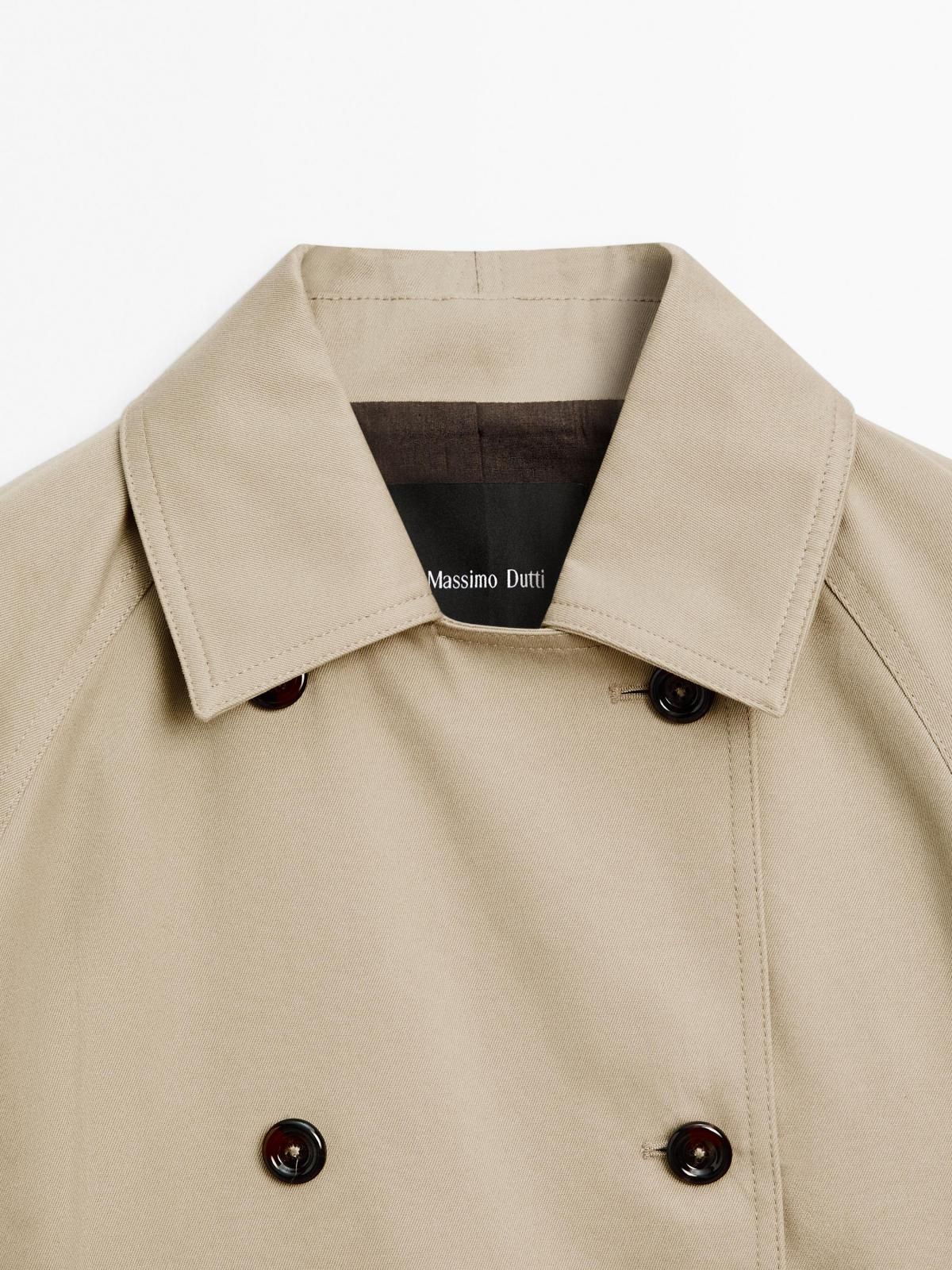 마시모두띠 코튼 베이직 더블버튼 숏 트렌치코트 6788/101 BEIGE - 상세 이미지 3