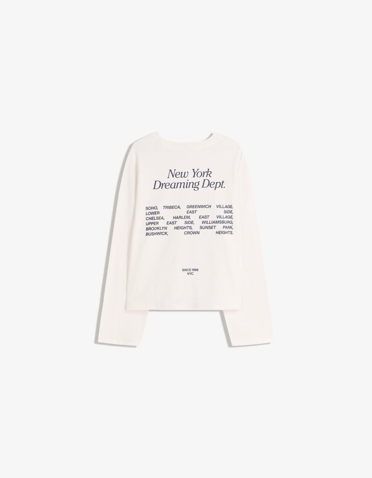 버쉬카 프린트 박시핏 롱슬리브 티셔츠 7546/093 OFF WHITE - 상세 이미지 5