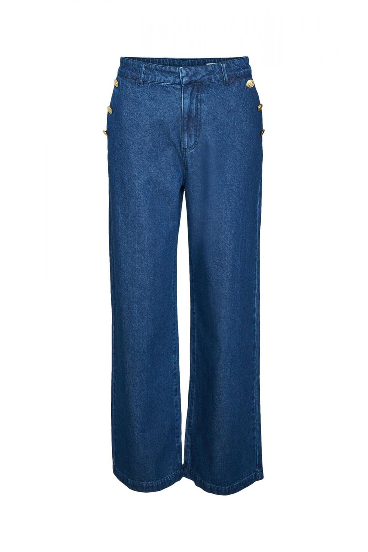 베로모다 하이웨이스트 와이드핏 데님 청바지 7180770 AZUL MARINO - 상품 이미지