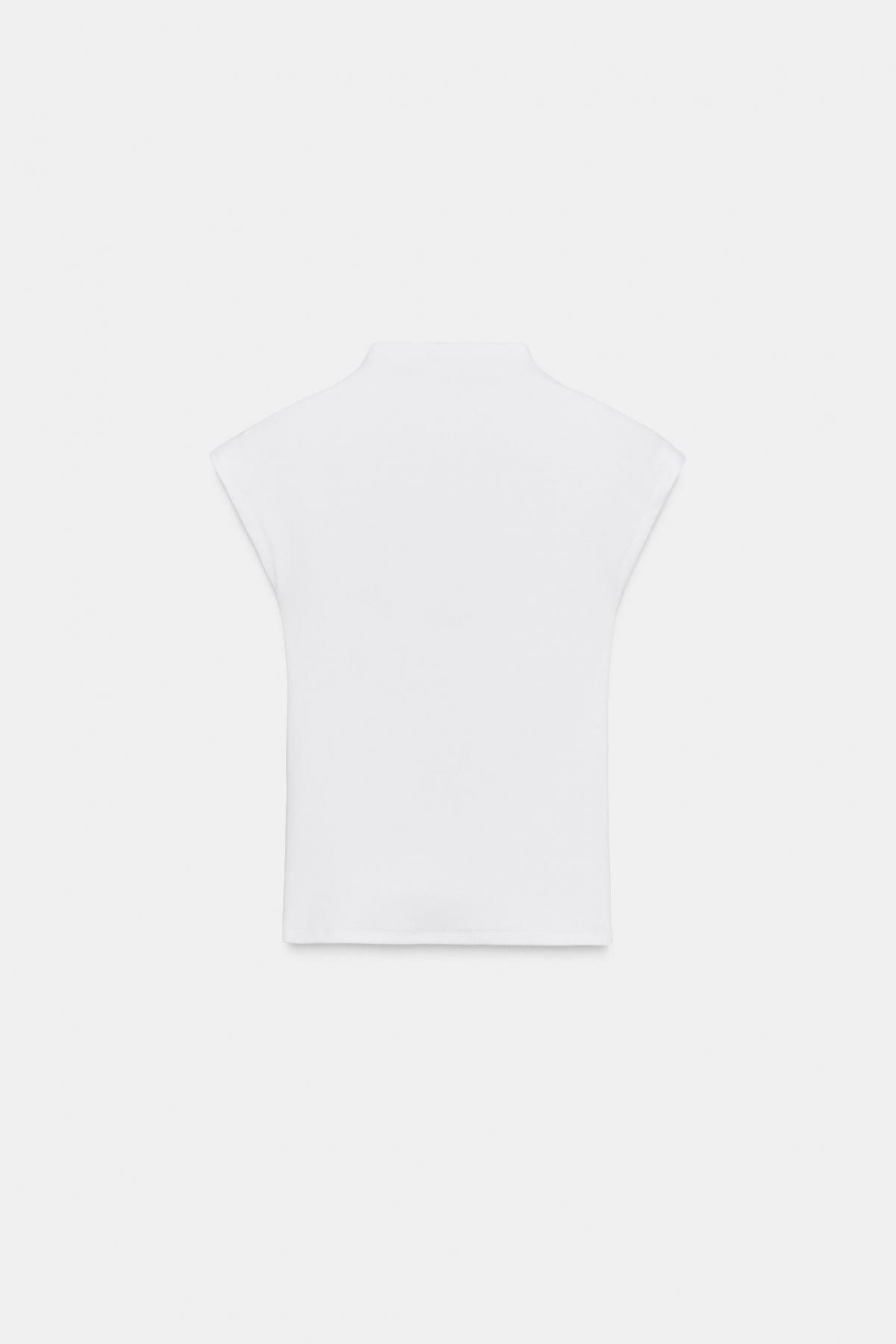 자라 미니멀 하이넥 니트 탑 0858/730 WHITE - 상품 이미지