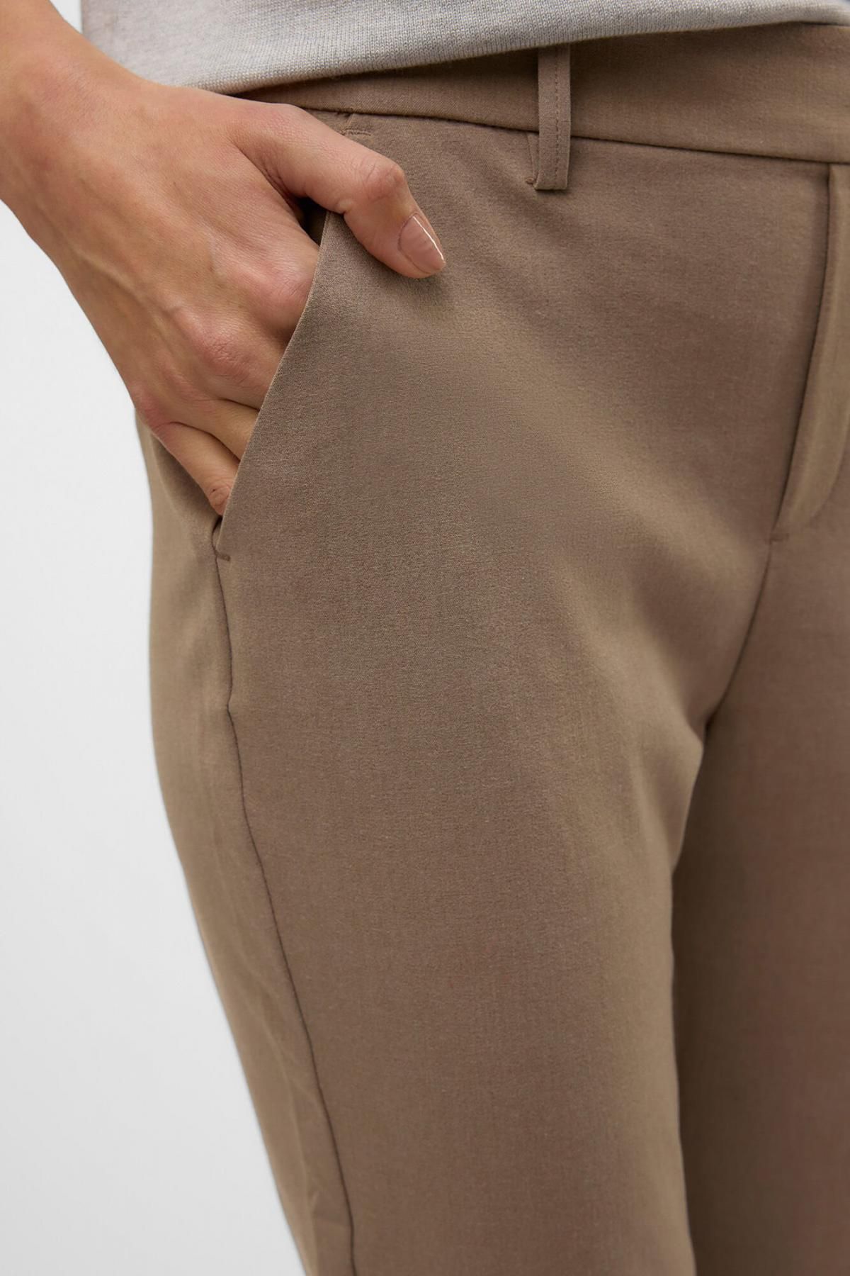 베로모다 테크니컬 슬림핏 웨이스트 밴딩 정장 팬츠 6398236 MARRON - 상세 이미지 3