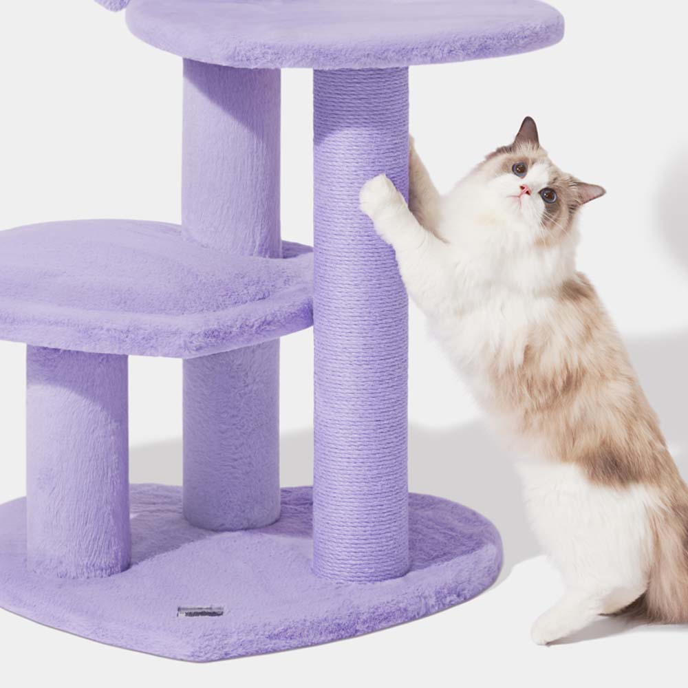 VETRESKA 하트퍼플 소형캣타워 미니캣타워 먼치킨 스텝 선반