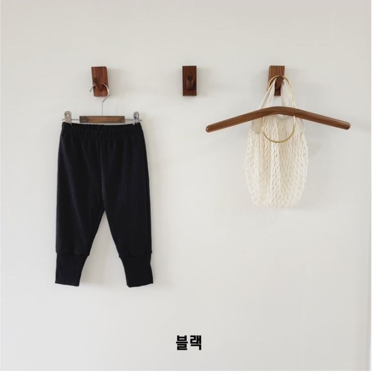 유아 아동 봄 가을 바지 하이탑 조거 시보리 팬츠 키즈 데일리룩 베이지 블랙 오트밀 이미지 7